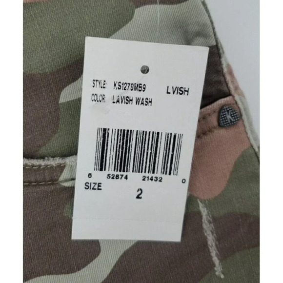 KUT from the Kloth Jane High-Rise Camo Fray Hem Shorts Size 2 NWT - Picture 10 of 10